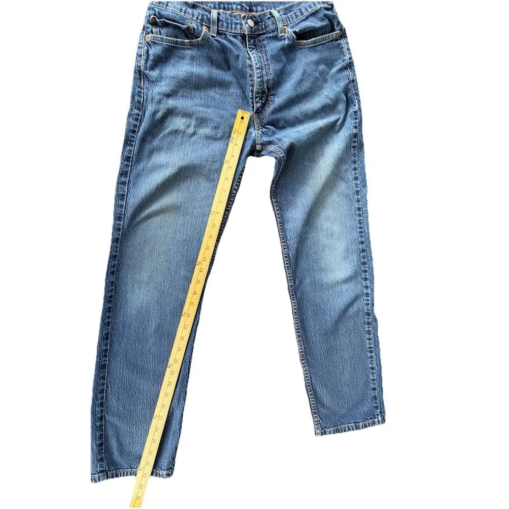 Levi’s 505 Jeans Mens 36x32 Straight Leg Denim Vintage Faded Workwear Red Tab